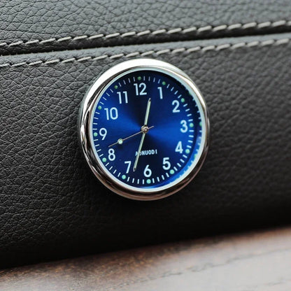 Mini Luminous Car Dashboard Clock - Digital Quartz Stick-On Watch