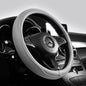 Premium Napa Leather Steering Wheel Cover - Universal 15 Inch Non-Slip