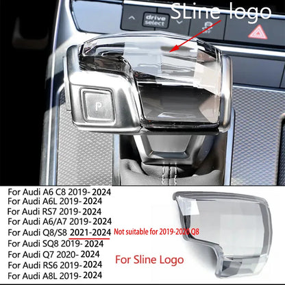 Audi Crystal Gear Shift Head Cover - Type A RS Logo for A4 A5 A6 A7