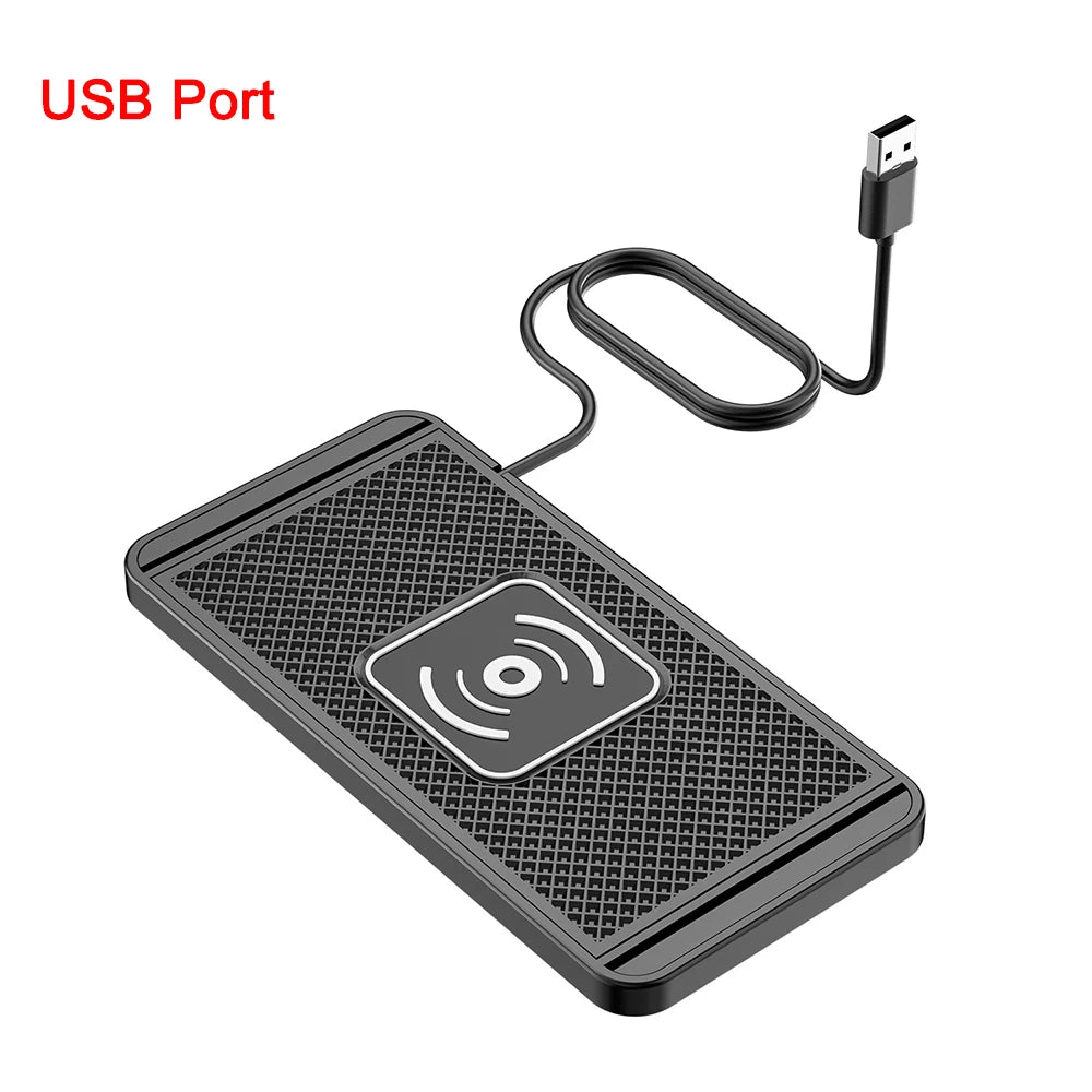 15W Fast Wireless Car Charger - Universal Phone Mount for iPhone 16/15/14/13/12 & Samsung S24/S23 with Silicone Pad