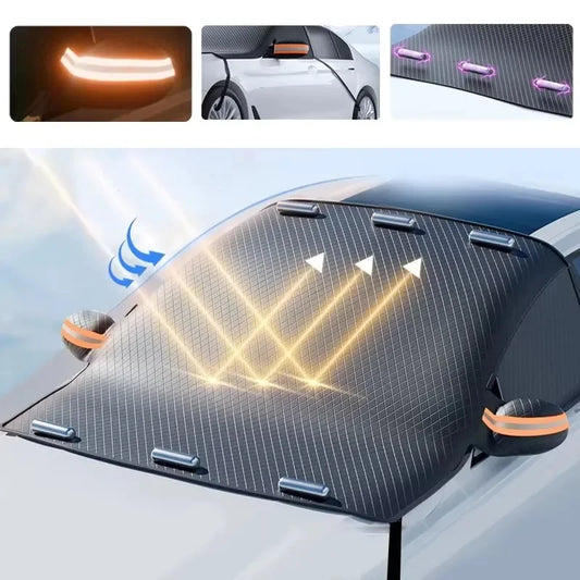 Car snow shield front windshield snow shield winter frost and frost Windows winter car clothing cover thickened
