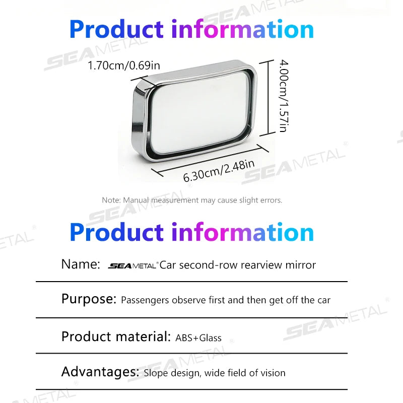 Car Convex Blind Spot Mirrors - Wide Angle 2pcs Set