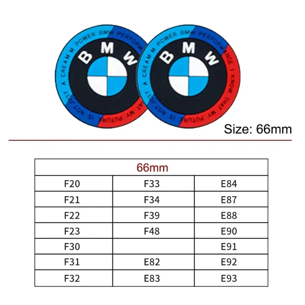 BMW Car Cup Mat 2PCS - Universal Cup Holder Coasters for X1/X2/X3/X4/X5/X6 1/2/3/4/5/6/7 Series