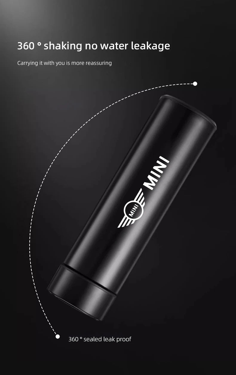 500ml Smart Thermos Bottle Mini Cooper Logo - JCW Works