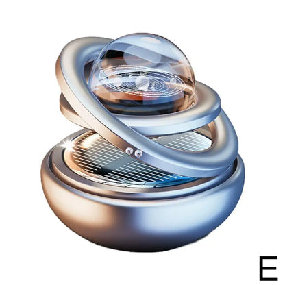 Solar Power Car Air Freshener - Rotating Aromatherapy Diffuser Ornament