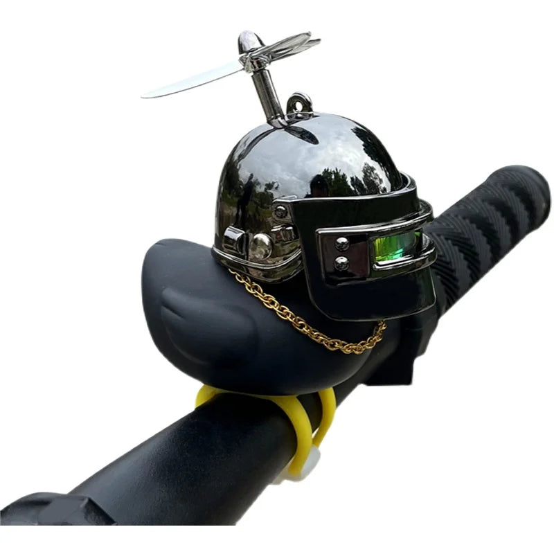 Car Duck Ornament Bicycle Horn - Squeeze Bell with Helmet Straps