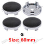 Tesla Wheel Center Hub Cap Emblems 60mm - 4pcs Set Car Logo Sticker for Model 3/Y/S/X