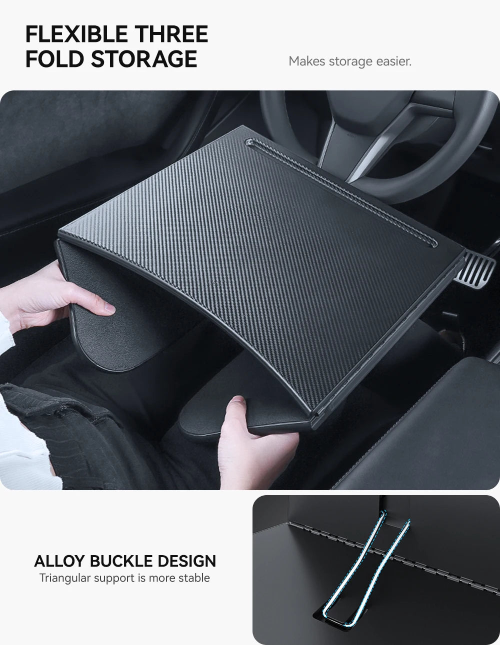 Tesla Steering Wheel Laptop Tray - Portable Office Desk for Model S/3/X/Y Highland Juniper