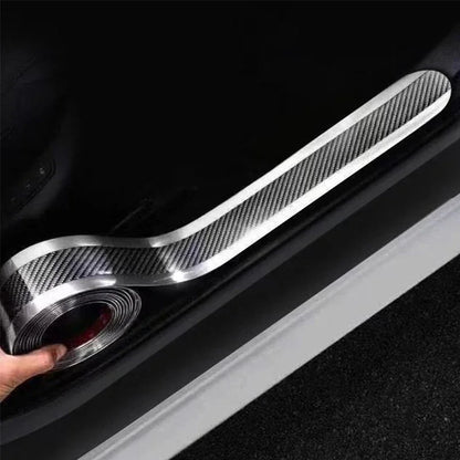 Car Door Sill Protector - Anti-Scratch Threshold Strip Carbon Fiber