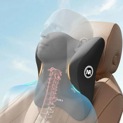 Memory Foam Car Headrest Lumbar Cushion - Universal Comfort Pillow
