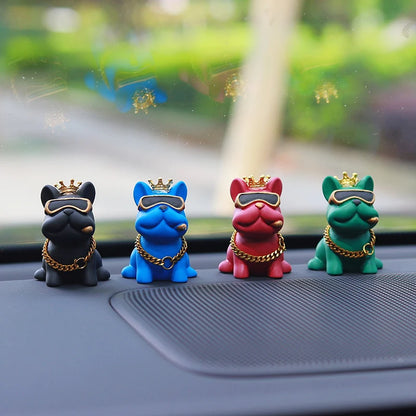 Resin Bully Dog Car Interior Decoration - Center Console Ornament