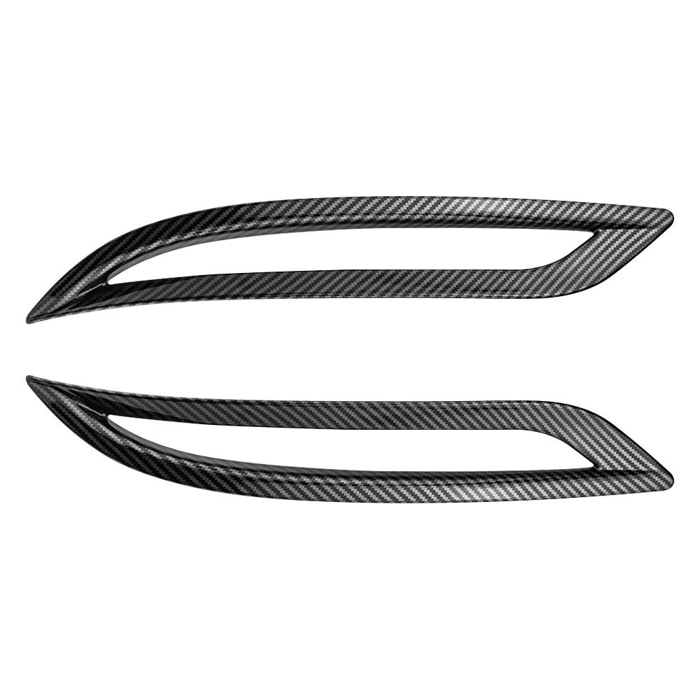 Tesla Model 3 ABS Carbon Fiber Rear Bumper Fog Light Cover Kit black