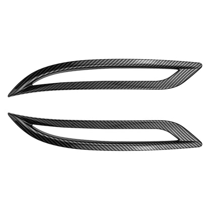 Tesla Model 3 ABS Carbon Fiber Rear Bumper Fog Light Cover Kit black