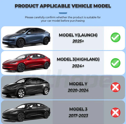 Tesla Model 3 Highland Yan Kamera Koruyucu Kapak - HW4.0 Parlak Siyah