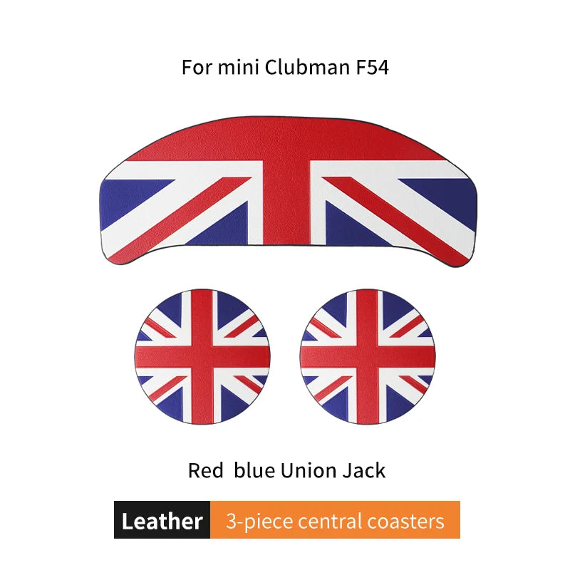 Union Jack Car Cup Holder Coaster - Mini Cooper F55 F56 F60