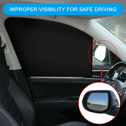 Magnetic Car Sunshade - UV Protection Window Curtains Double Sided