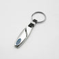 Ford 3D Metal Leather Keychain Badge - Car Emblem Key Chain Ring