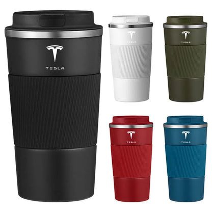 Tesla Stainless Steel Thermal Mug - Coffee Cup for Model 3/S/X/Y Cybertruck
