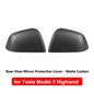 Tesla Model 3 Highland Carbon Fiber Mirror Covers - ABS NEW Matt Carbon