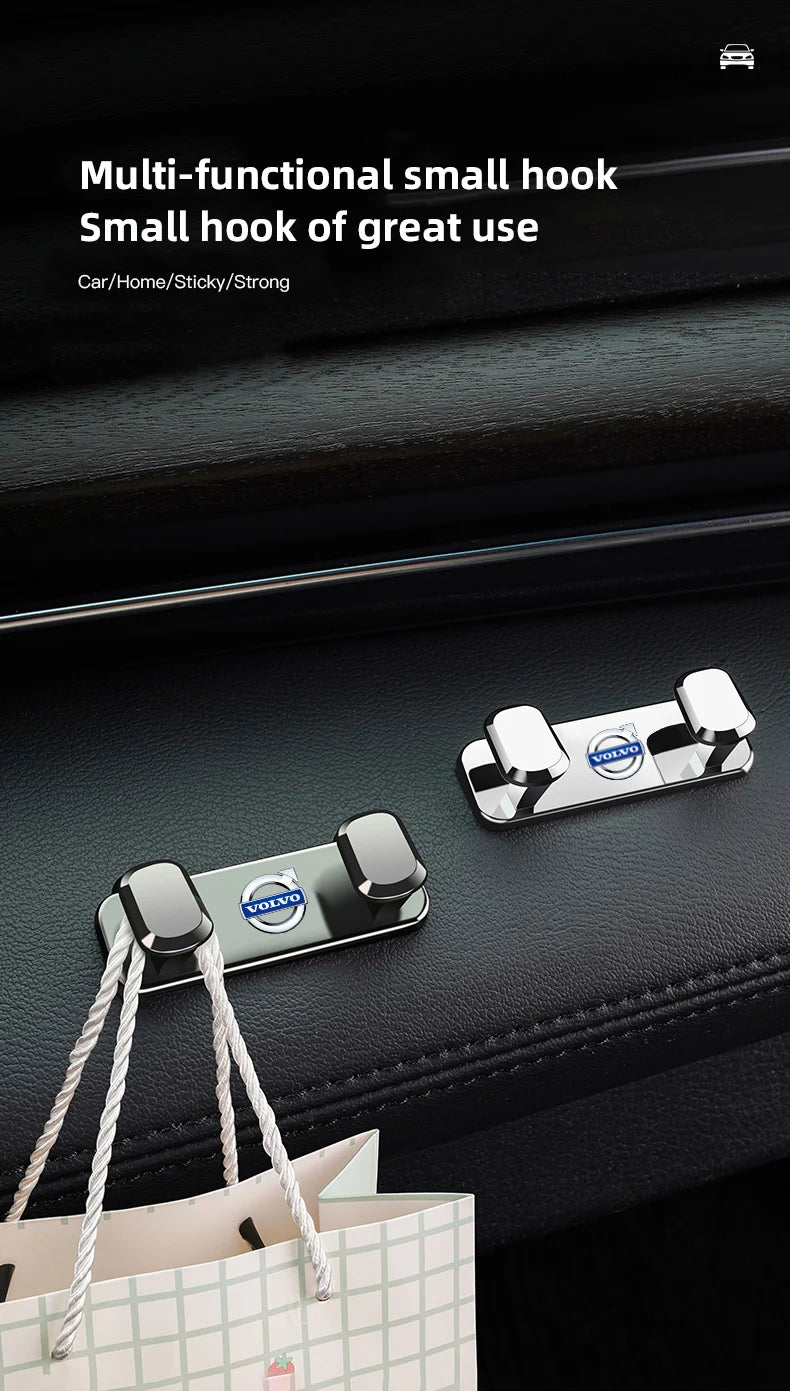 Volvo Car Interior Storage Hooks - Zinc Alloy Accessories for XC90 V90 V60
