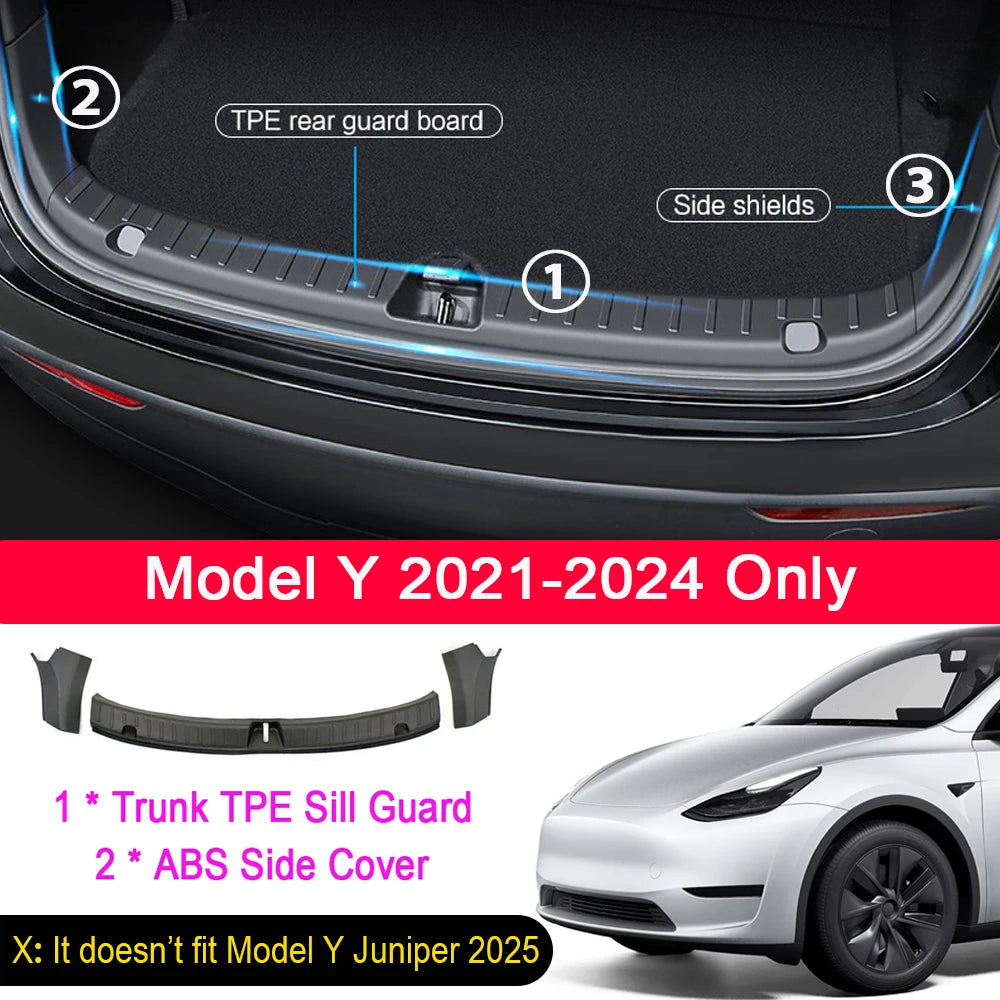 Tesla Model Y 3 Trunk Sill Guard - Juniper Cargo Mat Bumper Protector