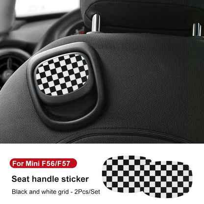 Mini Cooper Leather Rear Seat Handle Cover - R56 R55 F56 F57 Decal