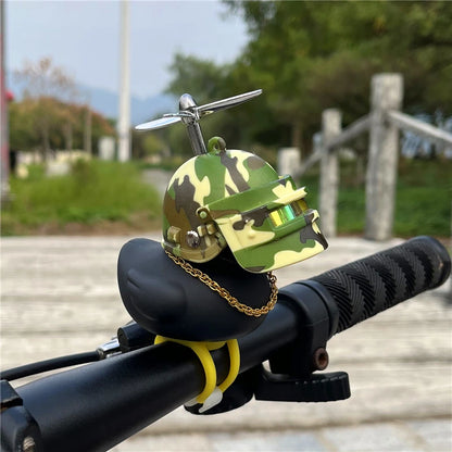 Car Duck Ornament Bicycle Horn - Squeeze Bell with Helmet Straps