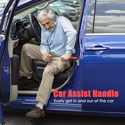 Car Door Assist Handle 2-in-1 - Multi-Function Window Breaker Support