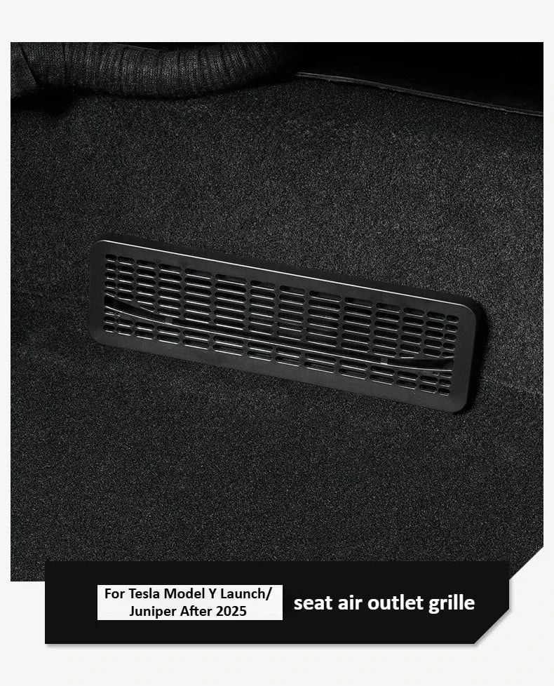 Tesla Model Y Juniper 2025+ Rear Air Conditioning Outlet Mesh Net - Under Seat AC Protection Cover