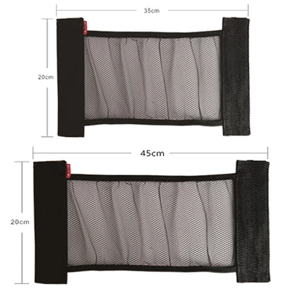 Universal Car Storage Net - Elastic Mesh Organizer for Back Seat & Trunk with Magic Sticker Installation