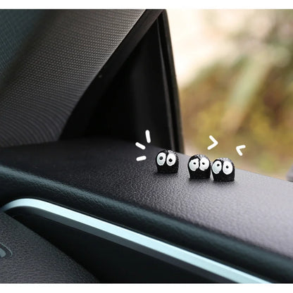 Cute Black Elf Car Interior Decoration Set - Rearview Mirror Ornaments