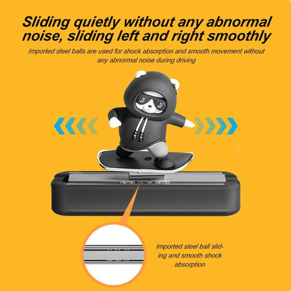 Car Dashboard Decoration - Skateboard Bear Magnetic Parking Plate