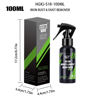 Professional Iron Particle Remover Spray - Advanced Rust & Brake Dust Cleaner for Car Paint & Wheels