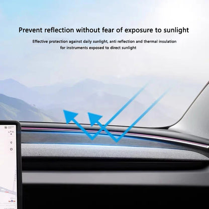Tesla Model Y Juniper & Model 3 Highland Suede Dashboard Cover - Anti-UV Protection