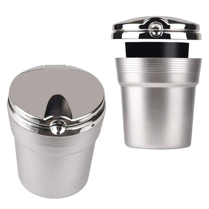 Car Ashtray & Garbage Can with LED Light - Multi-Function Cover