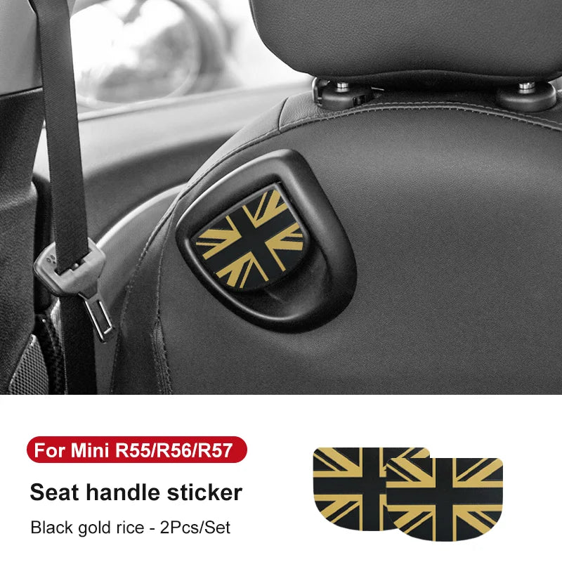 Mini Cooper Leather Rear Seat Handle Cover - R56 R55 F56 F57 Decal