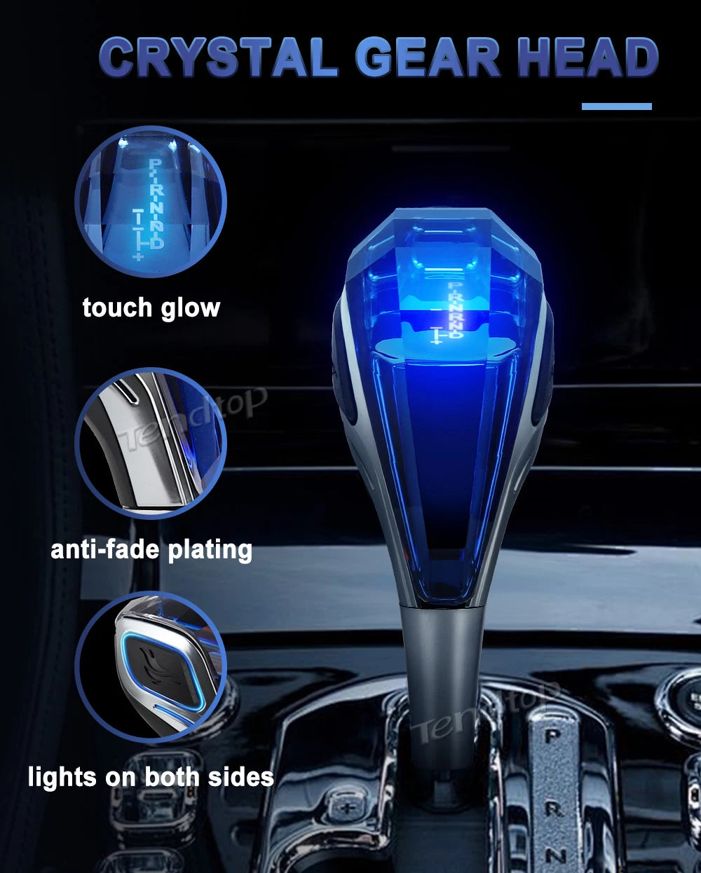 Universal Crystal LED Gear Shift Knob - 5 Speed with Lights