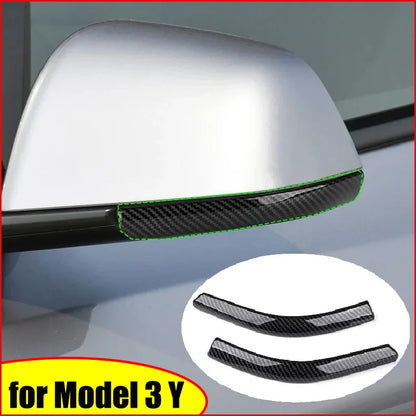 Tesla Model Y 3 Rearview Mirror Anti-Collision Strips - ABS Trim Cover