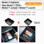 Tesla Model Y Juniper Model 3 Console Organizer - Storage Tray 2pcs ABS Carbon