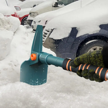 4-in-1 Car Snow Ice Scraper - Extensible Rotatable Multi-Function Tool