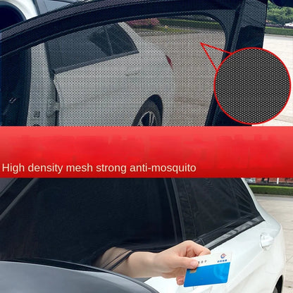 Car Rear Side Window Sunshade - 2pcs UV Mesh Mosquito Protection