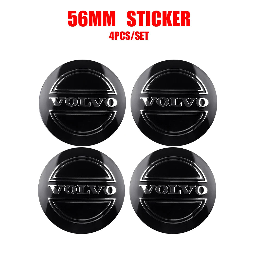 Volvo Wheel Center Stickers 56mm - Hub Cap Decals for R-Design Models