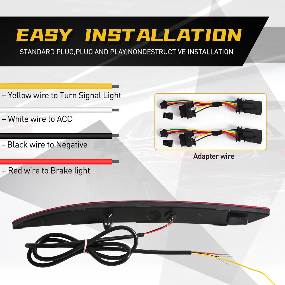 Tesla Model 3/Y Rear Bumper Reflector - Dynamic Turn Signal 2017-22