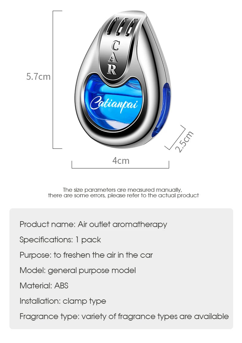 Car Air Freshener Vent Diffuser - Long-lasting Aromatherapy Pendant