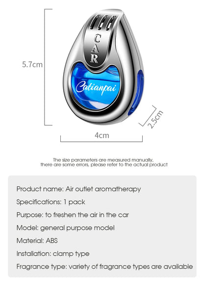Car Air Freshener Vent Diffuser - Long-lasting Aromatherapy Pendant