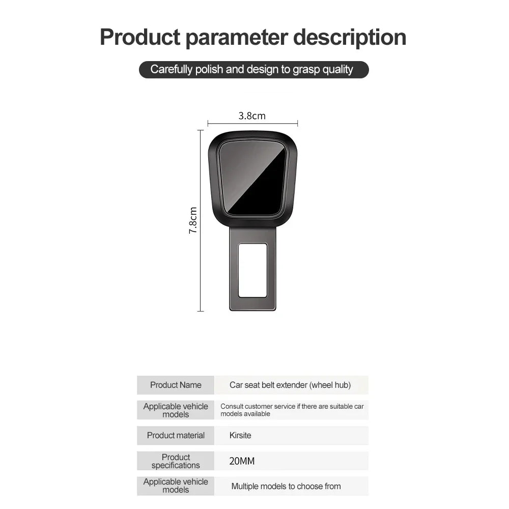Car Seat Belt Extender Safety Buckle - Tesla Porsche Compatible