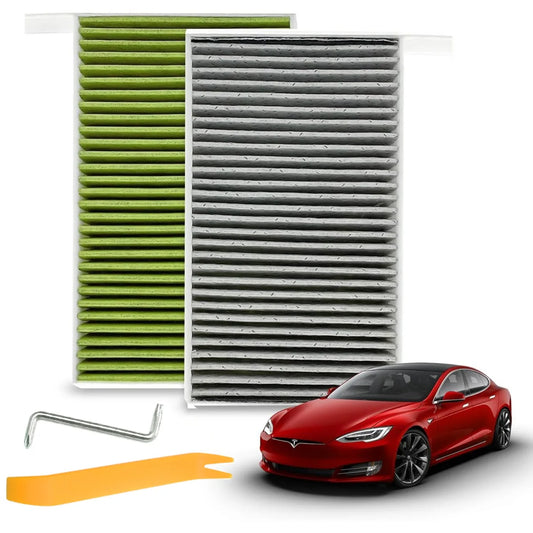 Tesla Model 3 Model Y Cabin Air Filter 2-Pack - Premium Activated Carbon HEPA Replacement Filters