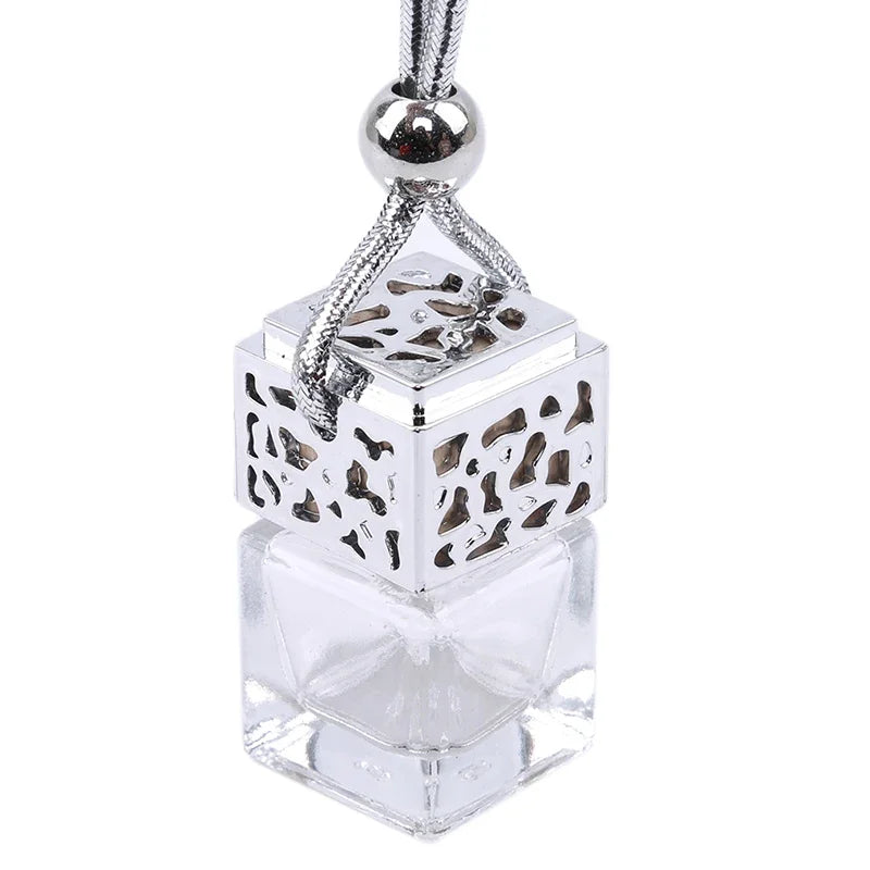 Car Air Freshener Perfume Bottle Pendant - Essential Oils Glass