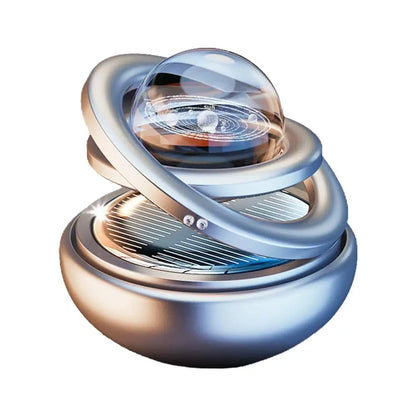 Solar Power Car Air Freshener - Rotating Aromatherapy Diffuser Ornament