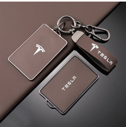 Tesla Key Case TPU Leather - NFC Key Fob Cover Model 3 S X Y